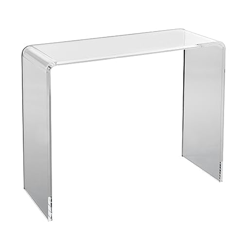 VEVOR Clear Acrylic Console Table, Sleek Transparent Acrylic End Table, Versatile Acrylic Side Table 37.95x15x29.13 inch, Ideal for Entryway, Lounge, or Dining Area VEVOR