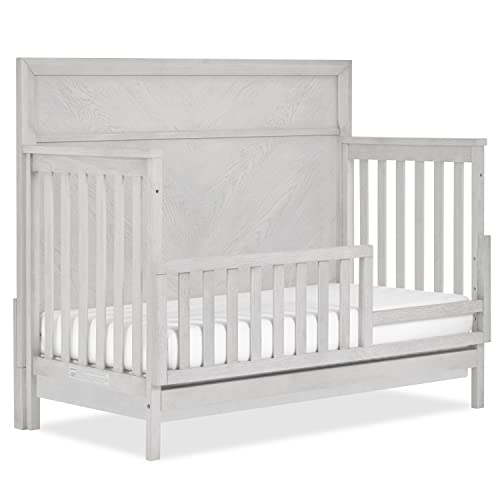 Evolur Lourdes Convertible Crib Toddler Guard Rail in Greyhoud, Full and Easy Assembly, Lasting Quality, Converts Cribs to Toddler Beds, Made of Solid Hardwood
