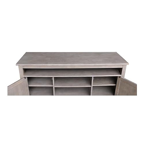 International Concepts Entertainment/TV Stand - With 2 Doors, Washed Gray Taupe IC International Concepts