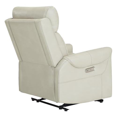 KISLOT Leather Recliner Chair for Adults Wall Hugger RV Recliner with USB Charging Ports Electric Power Reclining Sofa for Living Room Home Theater Seating Bedroom