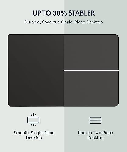 FLEXISPOT Standing Desk 48 x 30 Inches Height Adjustable Electric Sit Stand Home Office Desks Whole Piece Desk Board (Black Frame + Black top,2 Packages) FLEXISPOT