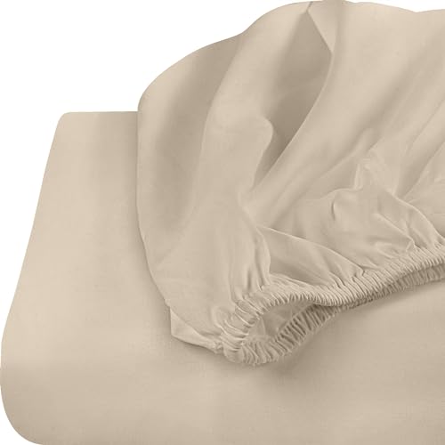 Utopia Bedding Twin Fitted Sheets - Bulk Pack of 6 Bottom Sheets - Soft Brushed Microfiber - Deep Pockets - Shrinkage & Fade Resistant - Easy Care (Beige) Utopia Bedding