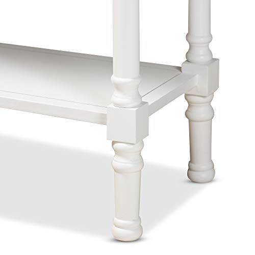 Baxton Studio Garvey French Provincial White Finished Wood 3-Drawer Entryway Console Table Baxton Studio