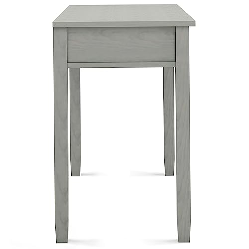 SIMPLIHOME Warm Shaker SOLID WOOD Transitional 48 Inch Wide Desk in Fog Grey, for The Office Desk, Writing Table, Workstation and Study Table SIMPLIHOME