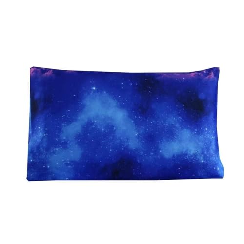 SDIII 3PCS Blue Space Fitted Sheet Set Twin, Bed in a Bag Galaxy Bedding Twin Sheet Fitted, Soft Microfiber, Soft Twin Sheet Set for Kids Boys and Girls, 1 Fitted Sheet and 2 Pillowcases SDIII