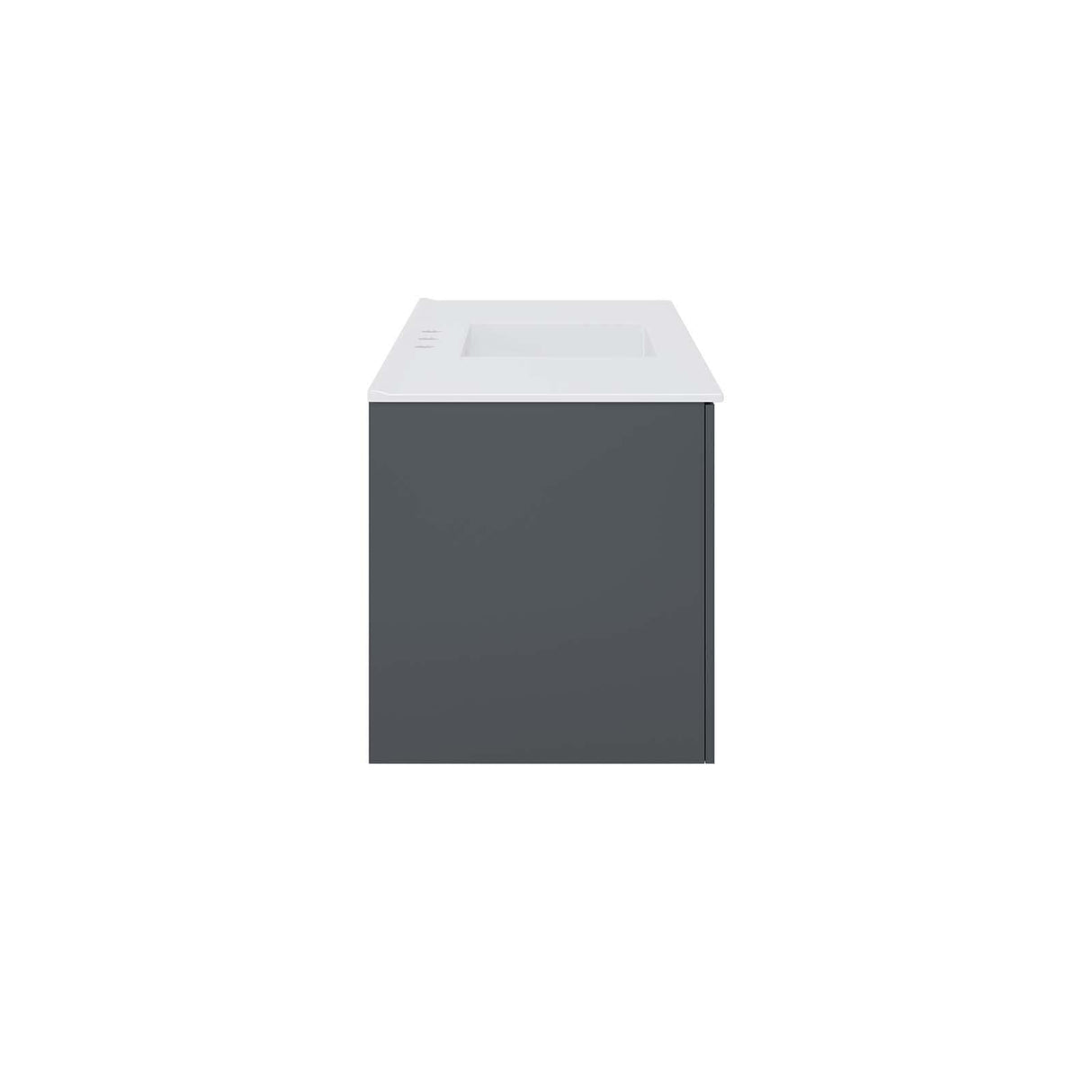 Modway Vitality 48" Single Sink Wall-Mount Bathroom Vanity in Gray White, 47.5 x 47 x 50 Modway