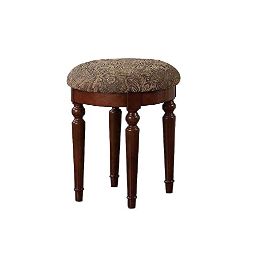Bobkona F4071 St. Croix Collection Vanity Set with Stool, Cherry Poundex