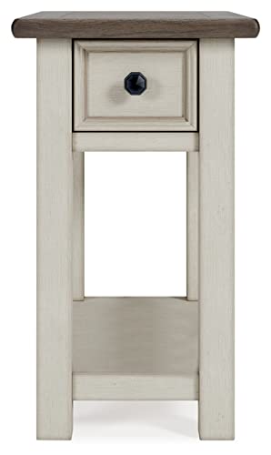 Signature Design by Ashley Bolanburg Farmhouse Chair Side End Table, Light Brown & Whitewash Signature Design by Ashley