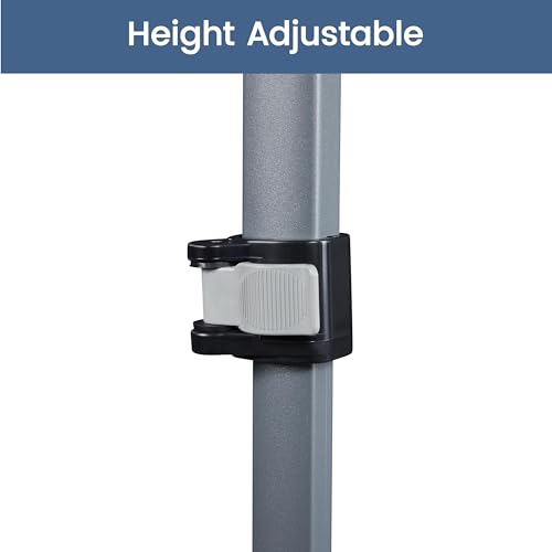 Yaheetech 10x10 1-Person Setup Pop Up Canopy Tent, Instant Portable Commercial Canopy Tent, Outdoor Gazebo with 1-Button Push, Wheeled Bag & 4 Sandbags for Home, Party & Outdoor, Silver-Coated White Yaheetech