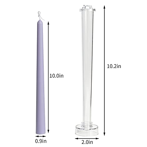 2Pack Candle Taper Mold 10.2 Inch Large Tapered Molds Candle Making Supplies Wedding Classic Dinner Candle Mold