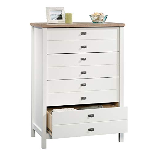 Sauder Cottage Road 4-Drawer Chest, Soft White finish, L: 32.44" x W: 19.29" x H: 44.92" Sauder