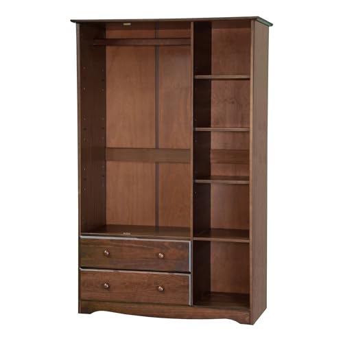 Copper Grove Palace Imports 100% Solid Wood Grand Wardrobe Armoire Mocha Copper Grove
