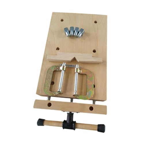 Wood Workbench Vise Compact with 4 Bench Dogs and 2 Clips for Stable Wood Processing Carpenters Bench Tools 16.54x11.02 Inch misppro