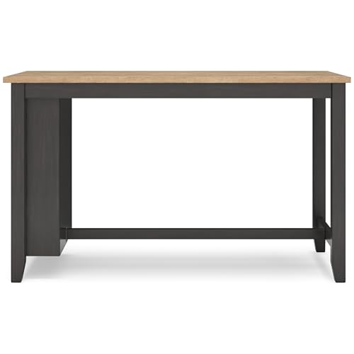 Signature Design by Ashley Gesthaven Contemporary Counter Height Dining Table with 3 Shelves and Trestle Base, Light Brown & Dark Brown Signature Design by Ashley