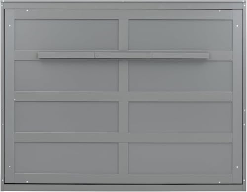 MERITLINE Queen Horizontal Murphy Bed,Wood Space-Saving Folding Farmhouse Murphy Bed Cabinet for Adults,No Box Spring Needed (Queen,Grey) MERITLINE