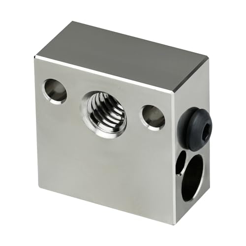 Updated High Temperature CR-10 Plated Copper Heater Block for MK8 Extruder Creality All Metal Hotend Ender3 V2 Ender 3 pro Ender 5 Pro Plus CR10 S4 S5 3D Printer (Copper) POLISI3D