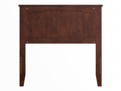 AFI, Nantucket Twin Solid Wood Panel Headboard with Attachable Charger, Walnut AFI