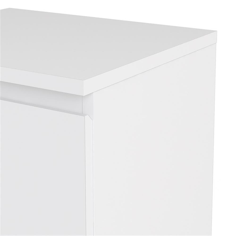 Tvilum 2 Drawer Bedroom Nighstand, White Tvilum