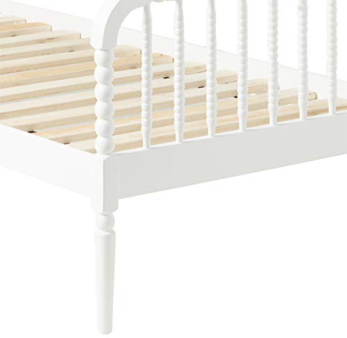 Coaster Home Furnishings Jones Country Farmhouse Wood Jenny Lind Bobbin Twin Size Open Frame Fully Slatted Platform Bed FrameWhite 400415T Coaster Home Furnishings