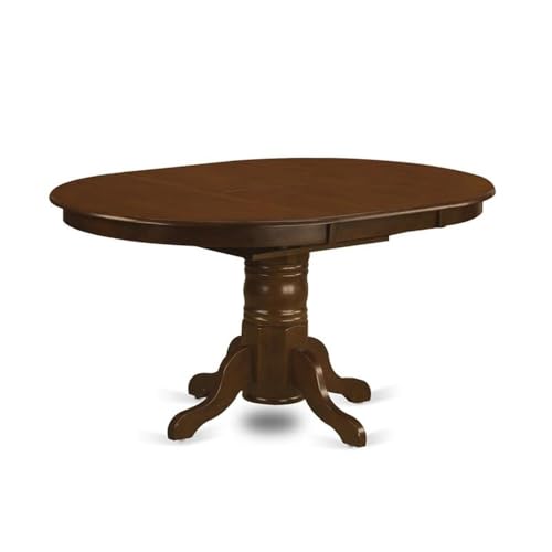 East West Furniture KELY7-ESP-W 7 Piece Dining Table Set Consist of an Oval Dining Room Table with Butterfly Leaf and 6 Wooden Seat Chairs, 42x60 Inch, Espresso East West Furniture