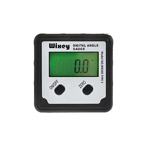 Wixey WR300 Digital Angle Finder Gauge with Magnetic Angle Finder Base and Backlit Digital Display Angle Ruler - 180 Degree Digital Electronic Level Accessory for Woodworking Tools Wixey