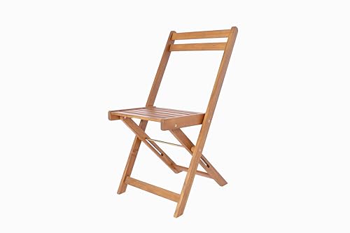 VICTORY RELAX Bistro Table and Chairs Set of 3, Folding Acacia Wood Patio Bistro Set with Square Table, Suitable for Balcony, Garden, Poolside, Yard, Camping VICTORY RELAX