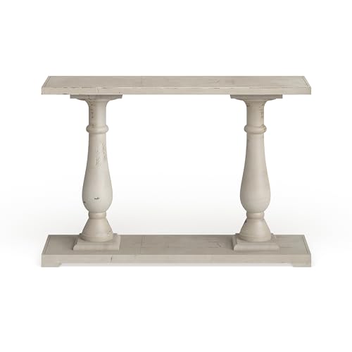 Deco 79 Wood Console Table with Distressed Accents, 48" x 14" x 32", White Deco 79