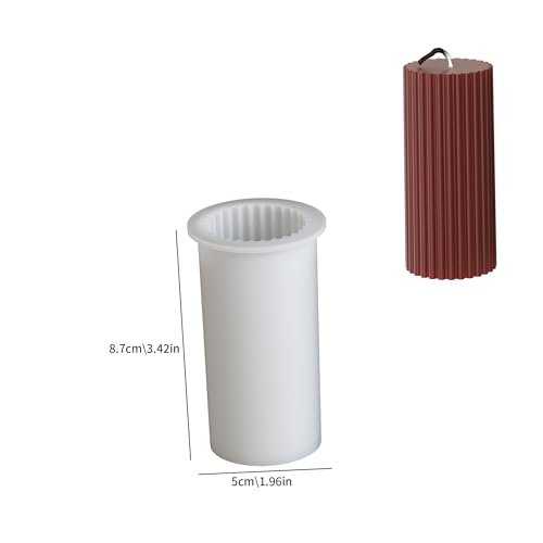 2 Pack Pillar Gear Shape Column Candle Resin Mold - Resin Casting Silicone Molds for Home Decor & Candle Making Wave Spiral Mold