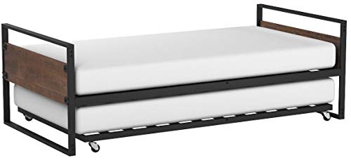 ZINUS Suzanne Bamboo and Metal Daybed with Trundle / Mattress Foundation with Steel Slat Support / Easy Assembly, Twin Zinus