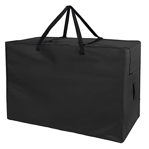 Andacar Folding Mattress Storage Bag - Andacar 63 inch Foldable Mattress Carry Case Fits for Tri-Fold Up to 6 inch Queen Mattress Waterproof Cushion Storage Bag - 61"L×28"W×18"H, Black, Cover Only Andacar