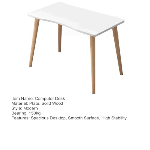 PERZOE 27Inch Small Computer Desk,Solid Wood Standing Desk,Study Desk for Small Space,Small Desk for Bedroom,Laptop Table for Home Office,27.5" L x 15.7" W x 28.7" H White PERZOE