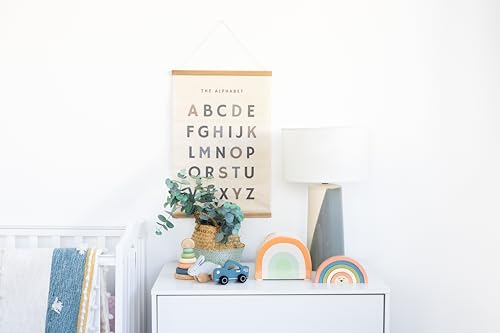 Pearhead Wooden Stacking Rainbow Toy, Baby and Toddler Ages 12+ Months Montessori Toy, Interactive Stackable Rings Learning Toy, Baby Girl or Baby Boy Nursery Accessory Pearhead