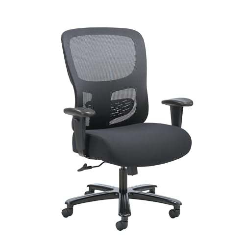 HON Sadie Big and Tall Office Chair, Ergonomic Desk Chair with Mesh Back, Lumbar Support, 350 lb Max, Black HON