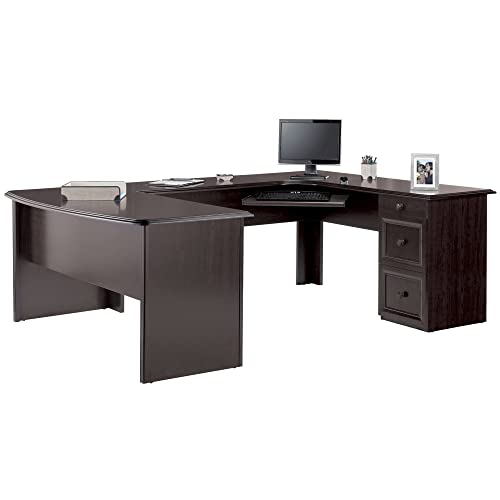 Realspace® Broadstreet 65" W U-Shaped Executive Desk, Walnut Realspace