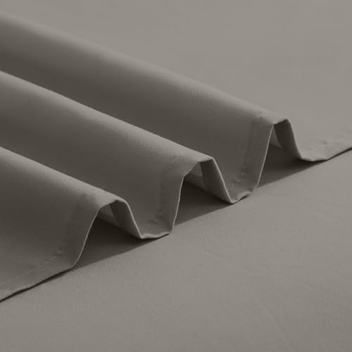 Elegant Comfort Luxurious 1500 Premium Hotel Quality Microfiber Three Line Embroidered Softest 4-Piece Bed Sheet Set, Wrinkle and Fade Resistant, Twin/Twin XL, Gray Elegant Comfort