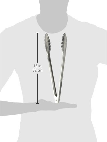 Winco Stainless Steel, Coiled Spring Utility Tong Heavyweight, 12-Inch, Medium Winco