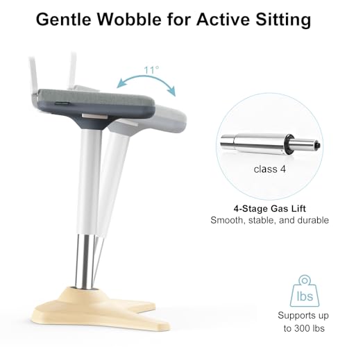 ERGO COLLECT Standing Desk Chair - Ergonomic Wobble Stool for Adults - Active Seating Stool Height Adjustable (22"-31.9") - Perfect for Home Office, Standing Desks, and Classrooms ERGO COLLECT