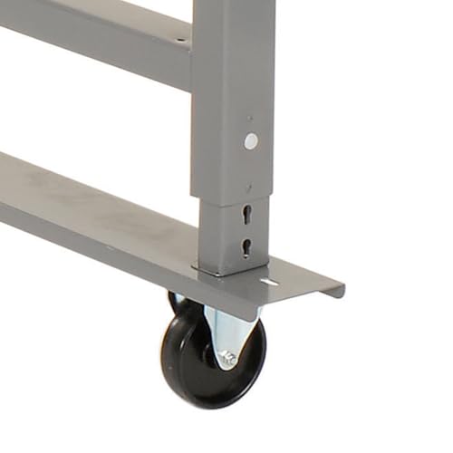 Global Industrial Mobile Adjustable Height C-Channel Leg Workbench, 48"W x 30"D, 1-3/4" Steel Top with Square Edge, 2000 Lbs. Capacity, Gray, Industrial Workbench Global Industrial