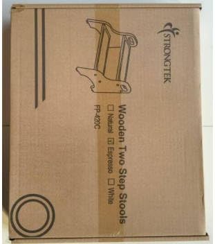 StrongTek Wooden 2 Step Stools for Kids, Toddler with Non-Slip Stepping Surface, Portable Stool with Handles for Bathroom Kitchen and Bedroom, 400 lbs Capacity (Natural) StrongTek