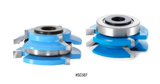 Amana Tool - SC587 Carbide Tipped 3-Wing Beveled Reversible Stile & Rail 2-13/32 Dia x 1 x Amana Tool