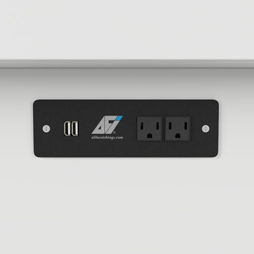 AFI, Nantucket Queen Murphy Bed Chest with Mattress, Storage Drawer and Built-In USB Charger, White AFI