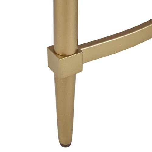Starlight Canyon Home White Marble Hallway Table, Modern Luxury Console Table for Entryway or Living Room with Gold Metal Legs and White Marble Table Top Starlight Canyon Home