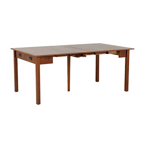 MECO Stakmore Traditional Expanding Table, Fruitwood Frame, 20 in x 40 in x 30.3 in MECO