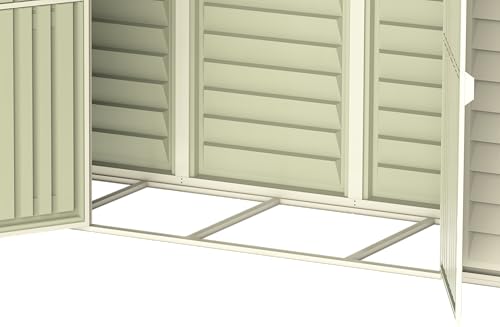 Duramax SidePro 10.5 Ft. x 3 Ft. Vinyl Garden Storage Shed | Made of Fire Retardant PVC Resin, All-Weather, Waterproof Outdoor Solution, Store Bikes, Tools, BBQ, Home Gym | Strong Metal Roof Structure DURAMAX