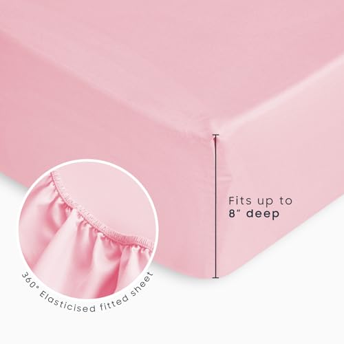 Wake In Cloud - Gingham Toddler Bedding Set for Girls Boys, Cute Plaid Buffalo Check, 4 Pieces Soft Crib Bed Set Including Comforter, Sheets and Pillowcase, Pink Wake In Cloud