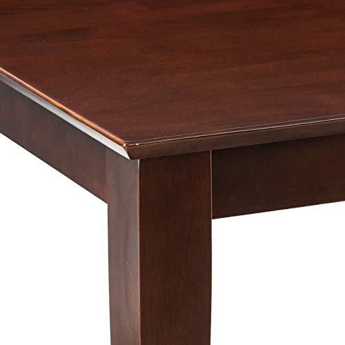 East West Furniture Capri 5 Piece Dinette Set for 4 Includes a Rectangle Room Table and 4 Kitchen Dining Chairs, 36x60 Inch, Mahogany East West Furniture