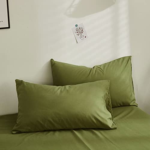 Nanko King Comforter Set Dark Green, Olive Green Soft Reversible All Season Down Alternative Quilted Duvet Insert, Microfiber Filling, Luxury Quality Bedding Sets in a Bag 3PCs 104x90 inch Sage Nanko