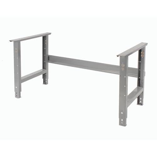 Global Industrial Adjustable Height Workbench C-Channel Leg, 72" W x 30" D, 1-3/4" Maple Top with Safety Edge, 2000 Lbs. Capacity, Gray Frame, Industrial Workbench Global Industrial
