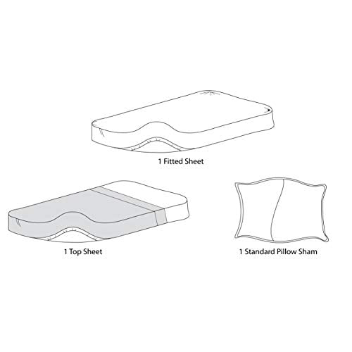 TL Care 100% Natural Cotton Jersey Knit 3-Piece Toddler Sheet Set, Blue, Soft Breathable, for Boys and Girls TL Care