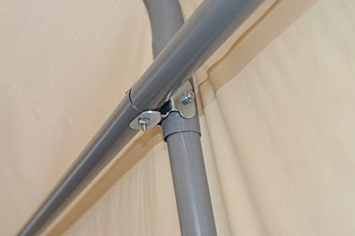 ShelterLogic 10' x 20' x 8' Peak Style Roof Instant Garage Carport Car Canopy with Steel Frame and Waterproof UV-Treated Cover, Sandstone ShelterLogic